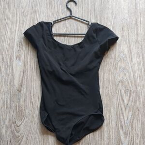 Large Capezio Bodysuit Built In Shelf Bra Cotton Dance